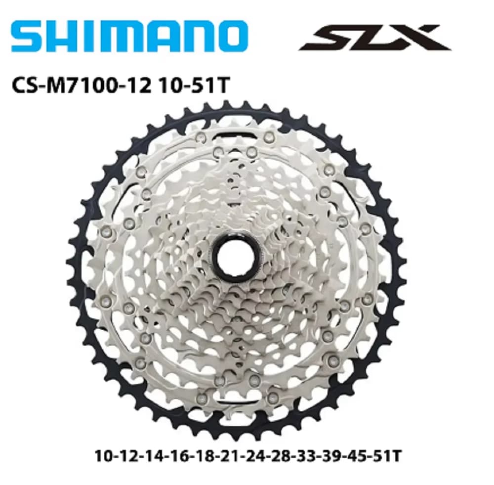 Deore SLX M7100 12 Speed Mountain Bike Flywheel 12V Variable Flying 12S 10-51T 10-45T CS-M7100 Micro Spline Cassette-SHIMANO