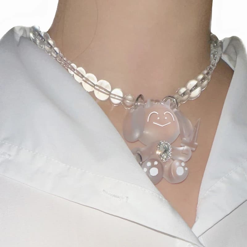 2024 New Clear Cat Dog Spy Necklace Hip Hop Rock Style Men's And Women's Jewelry Party Gift