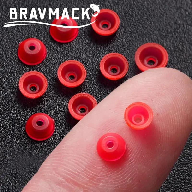 100pcs Luminous Half Round Stopper Beads Fishing for Sea Fishing Floating Tackle Fishing Tools Fishing Accessories