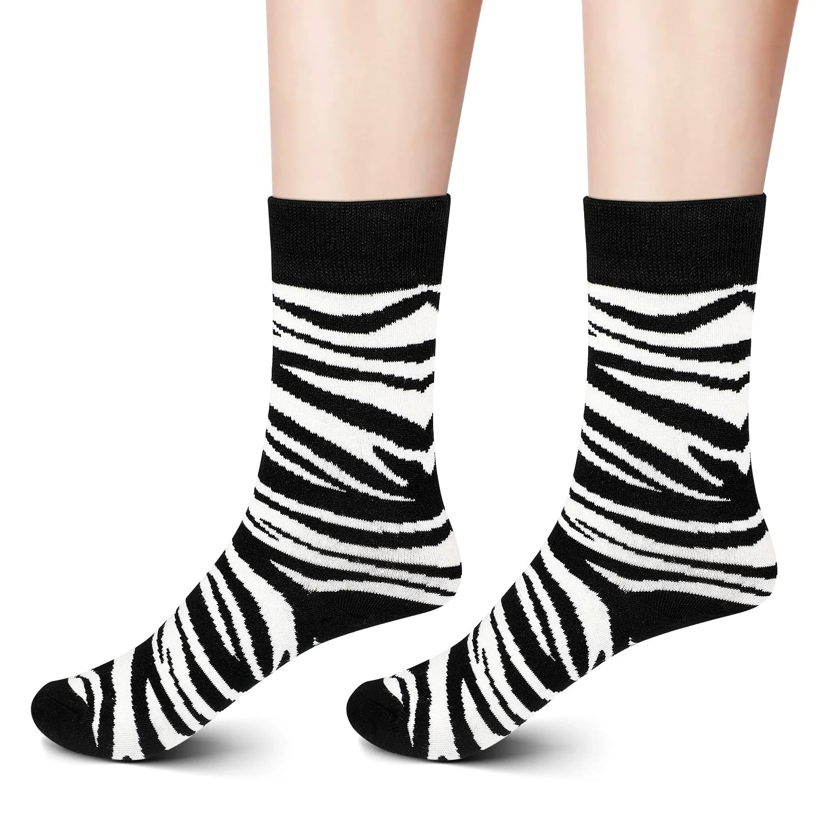 Zebra Socks for Men Women Ankle Crew Leopard Print Womens Women's Fashion