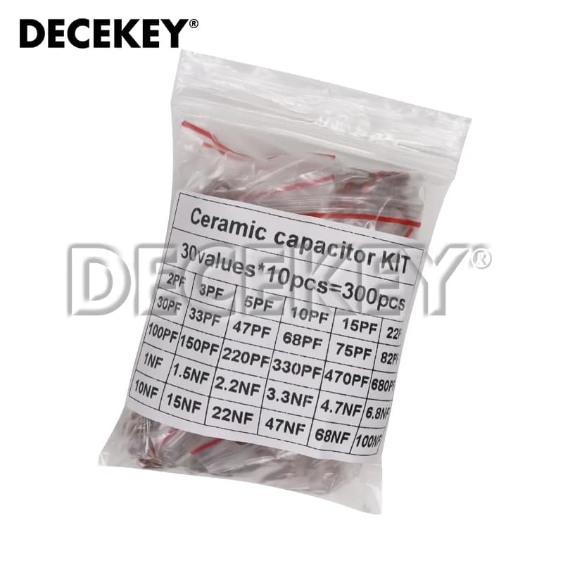 300pcs/lot Ceramic capacitor set pack 2PF-0.1UF 30 values*10pcs Electronic Components Package capacitor Assorted Kit samples Diy