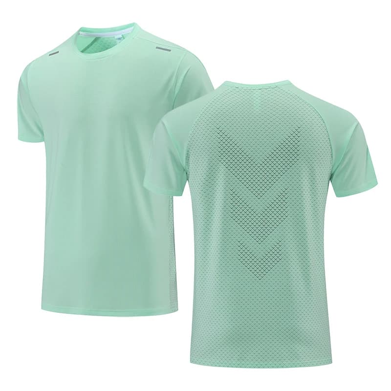 Summer Men's Fitness T Shirt Breathable Short Sleeve O-Neck Pullover Tight T-Shirts Gymnasium Clothing Outdoor Sports Wear
