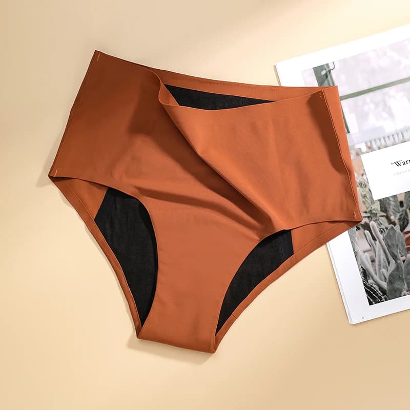 Hot Sale Mid-Rise Seamless Menstrual Period Panties 4 Layers Absorbent Leak Proof Culotte Lengthened Menstrual Panties