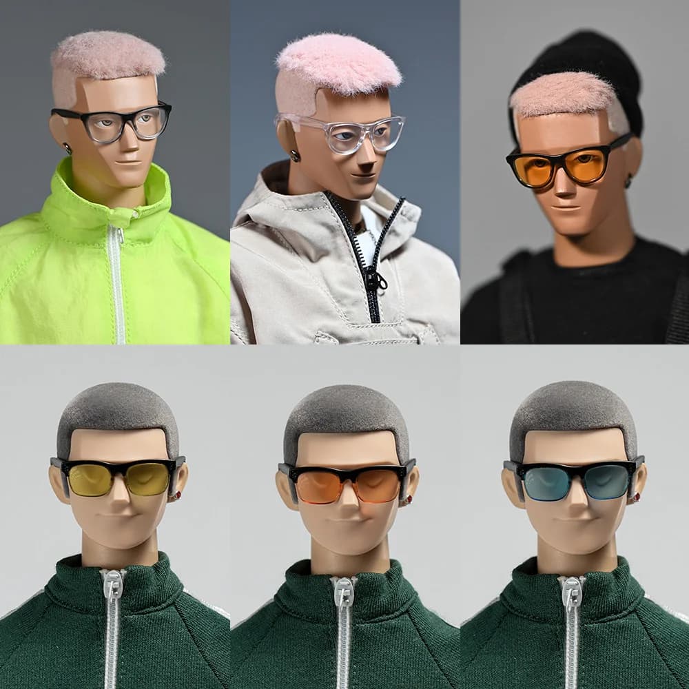 1/6 Scale Scene Accessories Black/Transparent Student Glasses Sunglasses Model Accessory for 12‘‘ Male Female Action Figure
