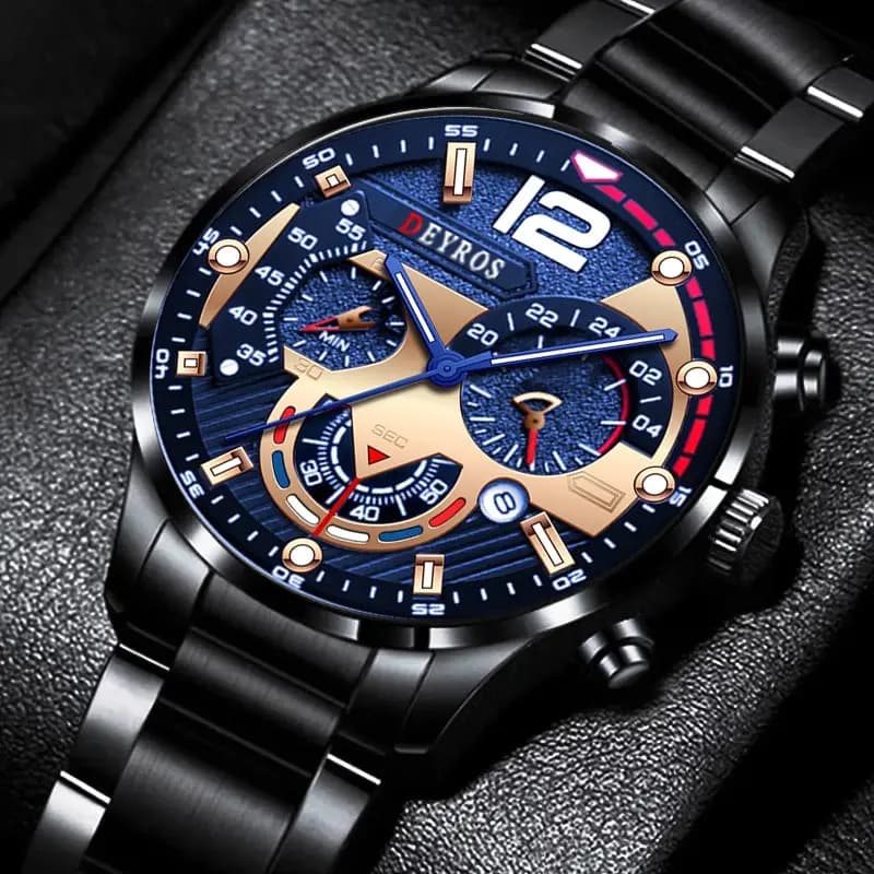 Fashion Mens Watches Luxury Quartz Wristwatch Calendar Luminous Clock Men Business Casual Watch Reloj Hombre