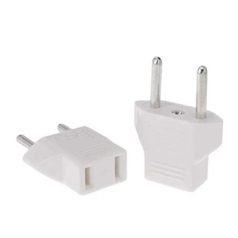 Universal US To EU Plug USA To Euro Europe Travel Wall AC Power Charger Outlet Adapter Converter 2 Round Socket Input Pin