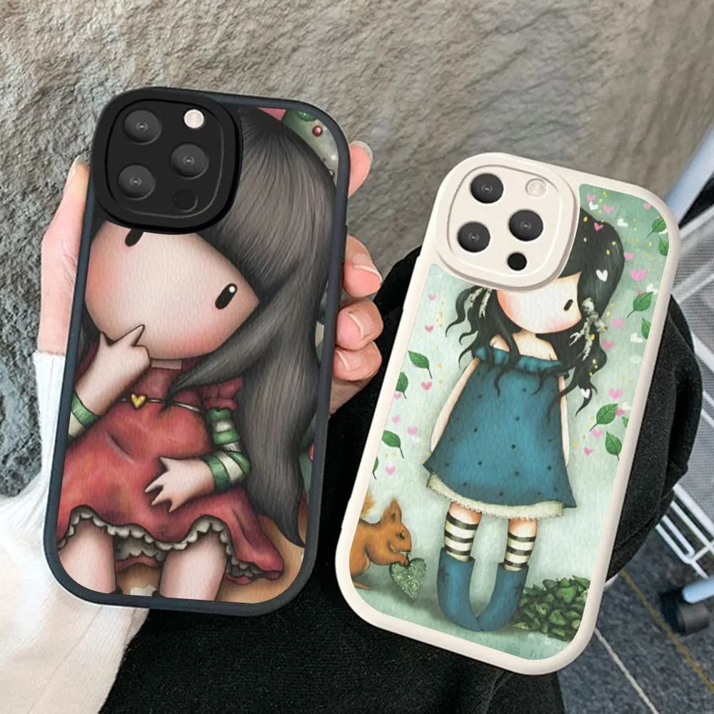 Santoro L-London G-Gorjuss Mousepad Hard Leather For iPhone 14 13 12 Mini 11 14 Pro Max Xs X Xr 7 8 Plus Fundas