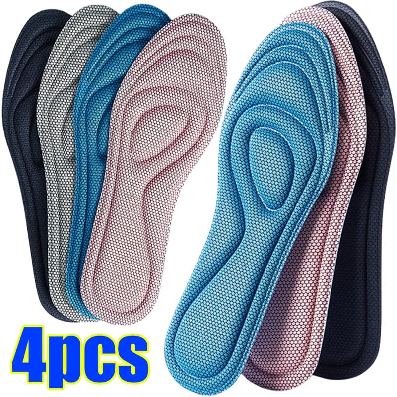 Unisex Memory Foam Orthopedic Insoles For Shoes Antibacterial Deodorization Sweat Absorption Insert Sport Shoes Running Pad