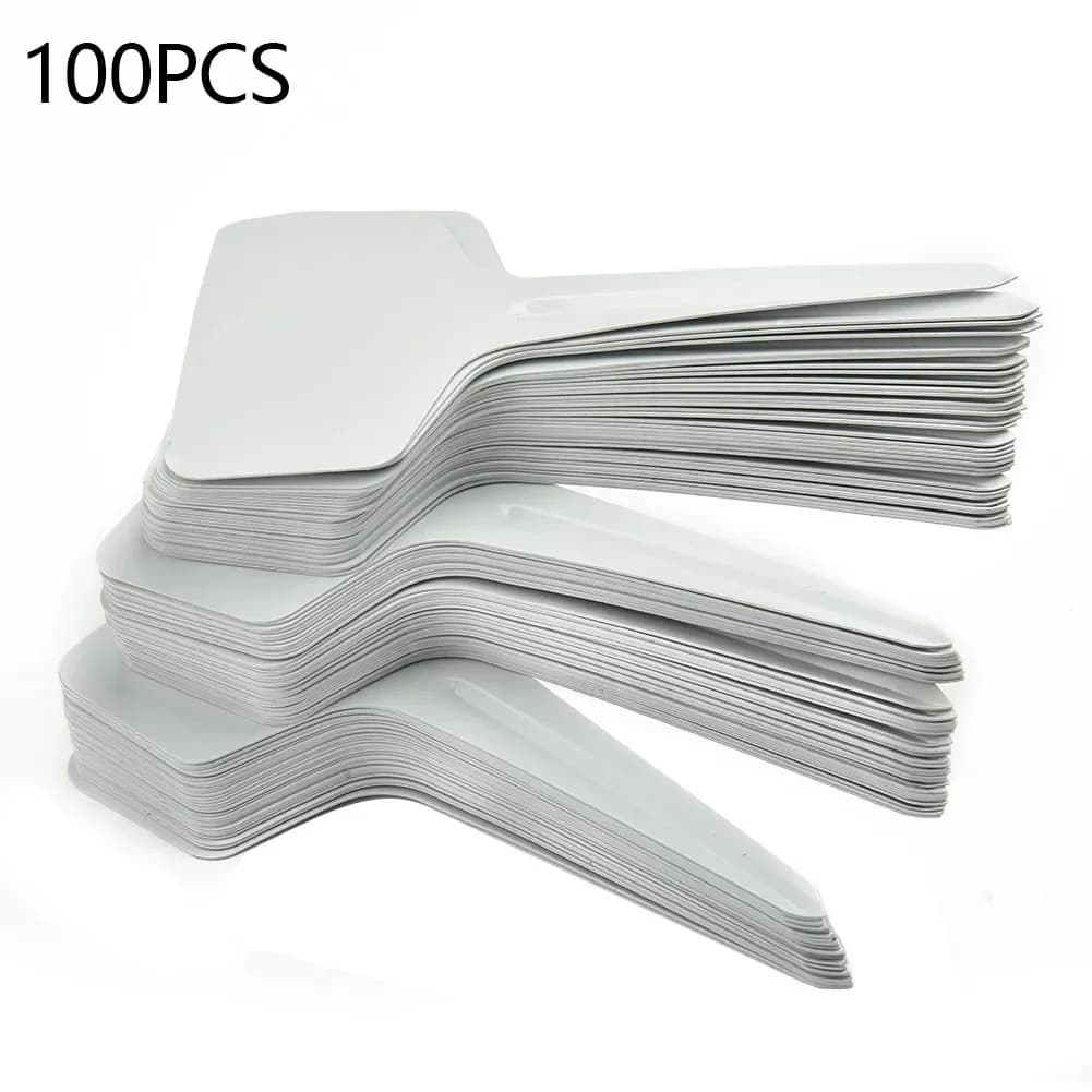 100PCS Garden Labels Plant Waterproof Classification Sorting Sign Tag Ticket Plastic Writing Plate Board Plug In Card Colorful