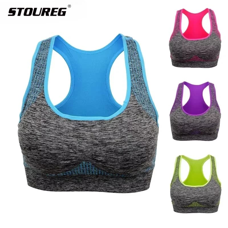 Women's Sports Bra, Gathering Padded Seamless Bra, Women's Steel-Free Fitness Training Fitness Sports Bra,Women Bra No Wire