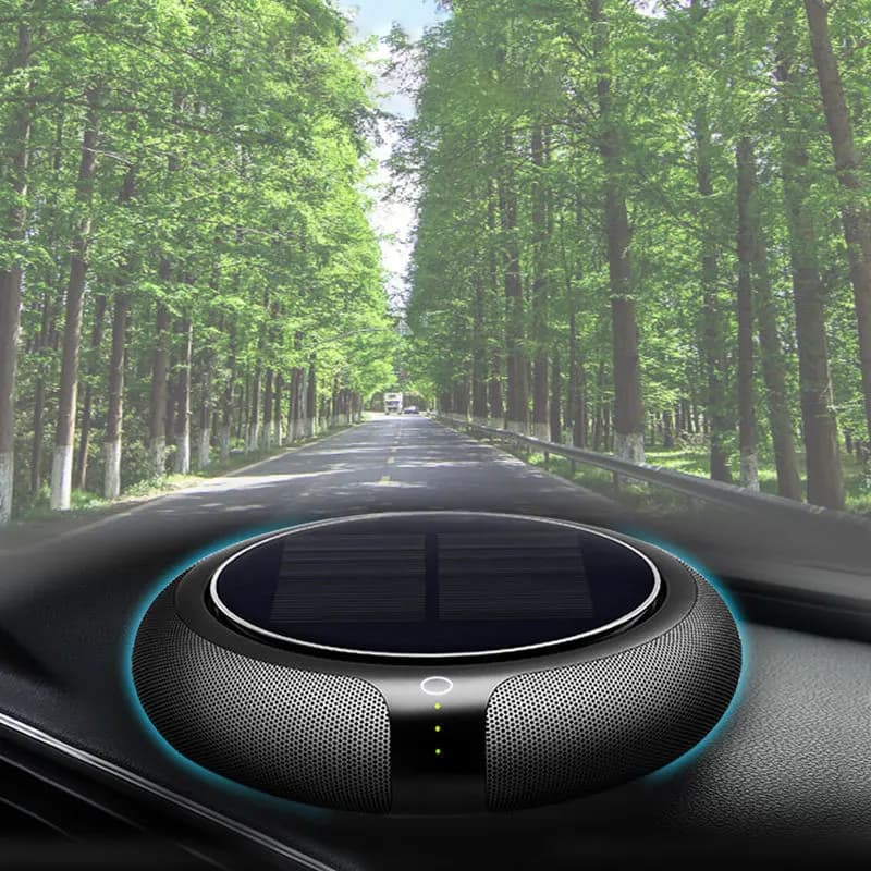 HEPA Car Air Purifier Solar Powered Aroma Diffuser Air Freshener for Vehicle Home Desk Electric Gadgets with Filter