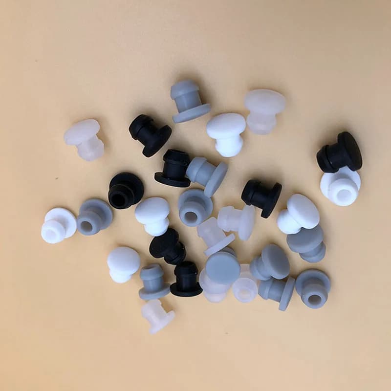 Food Grade Silicone Rubber Snap-on Hole Plug Conical Blanking End T-type Plug Caps Seal Stopper Pipe Tube Inserts Bung Dust