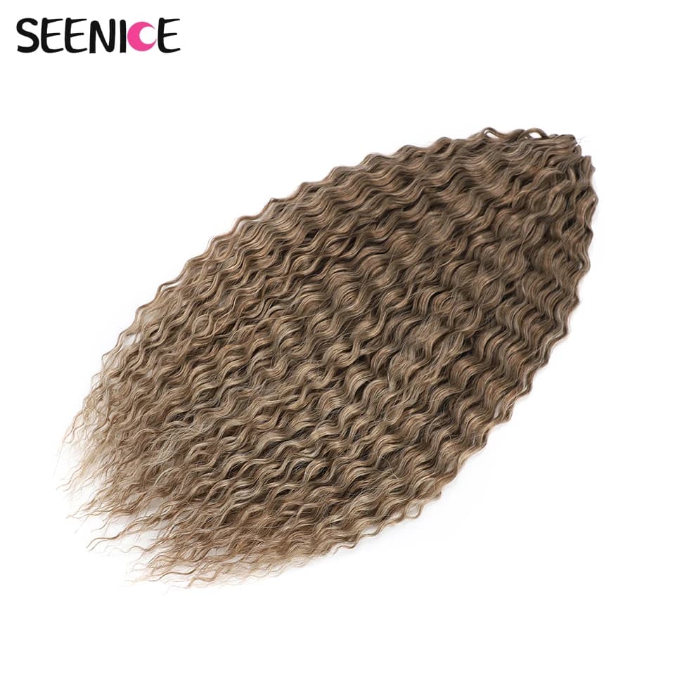 Ariel Water Wave Twist Crochet Hair Synthetic Braids Hair Ombre Blonde Brown 22 Inch Curl Hair Deep Wave Braiding Hair Extension