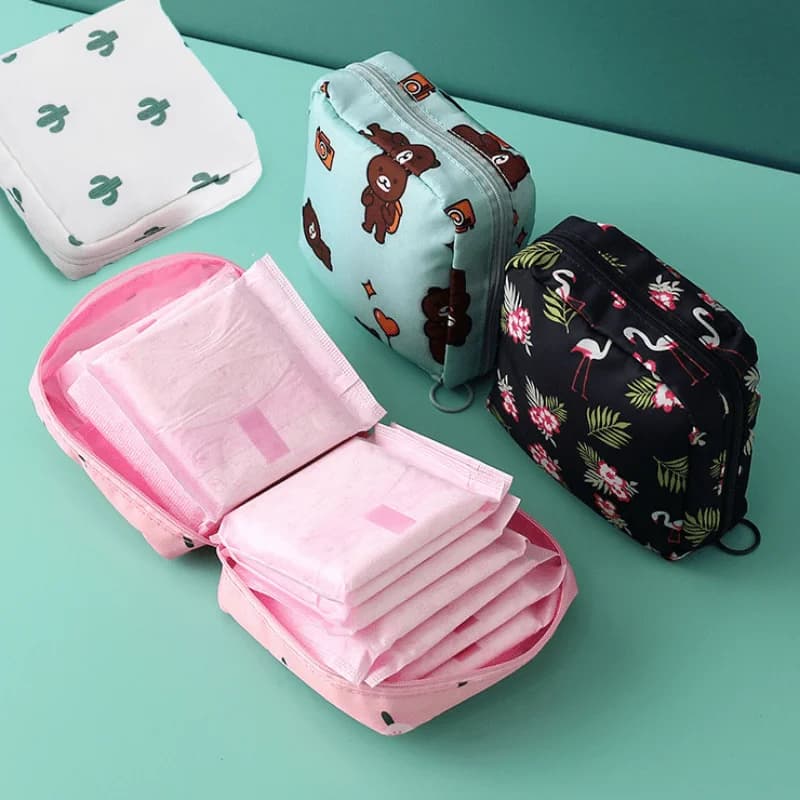 DDPNKL Stylish And Practical Multi-Function Travel Storage Bag - Perfect for Toiletries, Sanitary Napkins, And Makeup