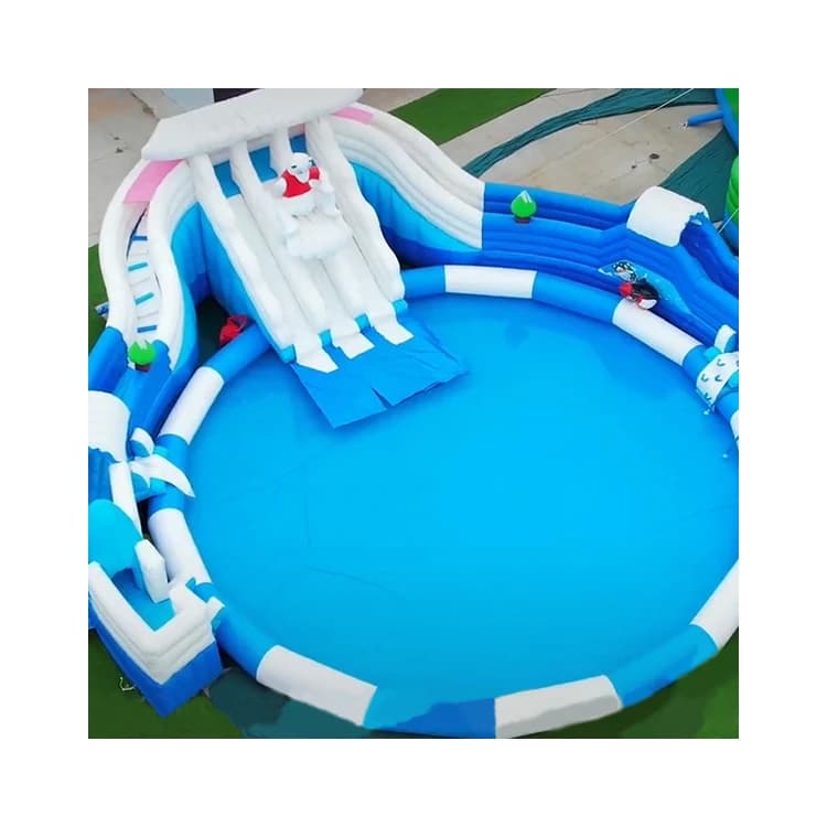 Hot-selling PVC inflatable water slides outdoor large-scale entertainment equipment movable inflatable swimming pool