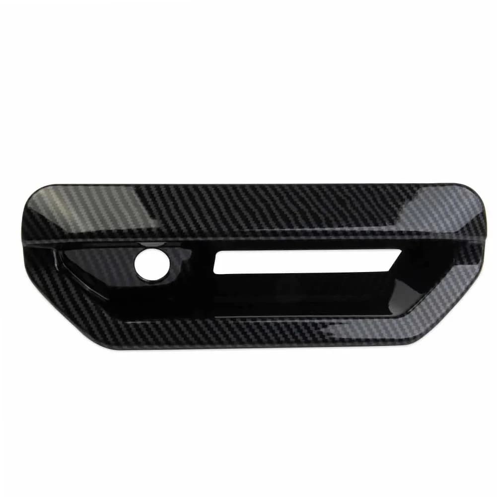 Carbon Fiber Texture ABS Rear Trunk Tailgate Door Handle Cover Trim Fit for Hyundai Santa Cruz 2022-2023