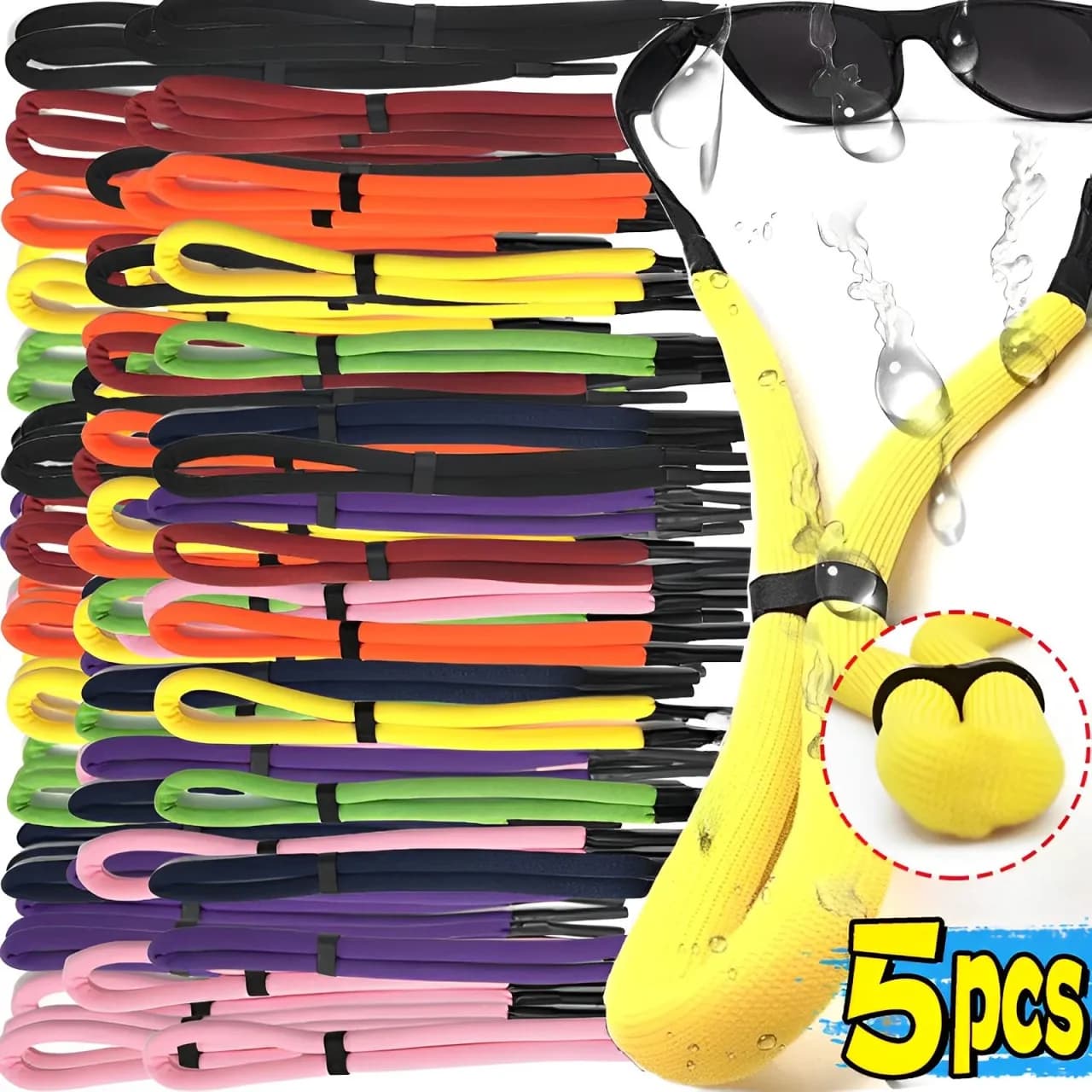 Unisex Water Sports Floating Sunglasses Chain Anti-Slip String Glasses Ropes Band Cord Holder Goggle Reading Eyeglasses Straps