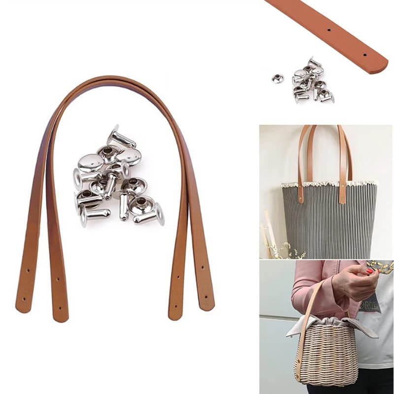 DIY PU Leather Bag Strap Multicolour Detachable Replacement Handbag Band Handle Belts Shoulder Bags Tote Short Straps
