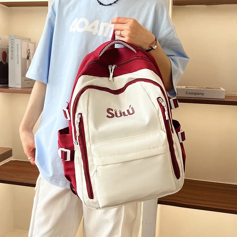 Female Fashion Lady Large Capacity Waterproof College Casual Backpack Trendy Girls Laptop School Bags Cute Women Travel Book Bag