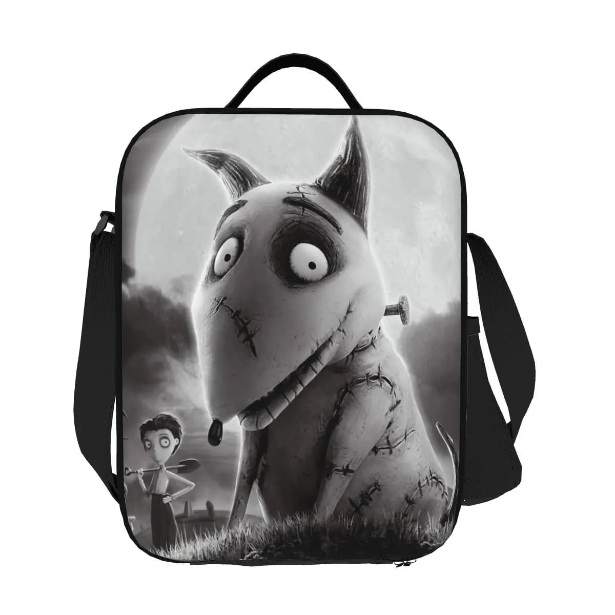 Custom Halloween Horror Sparky Dog Insulated Lunch Bag for Women Frankenweenie Cooler Thermal Bento Box Office Work School