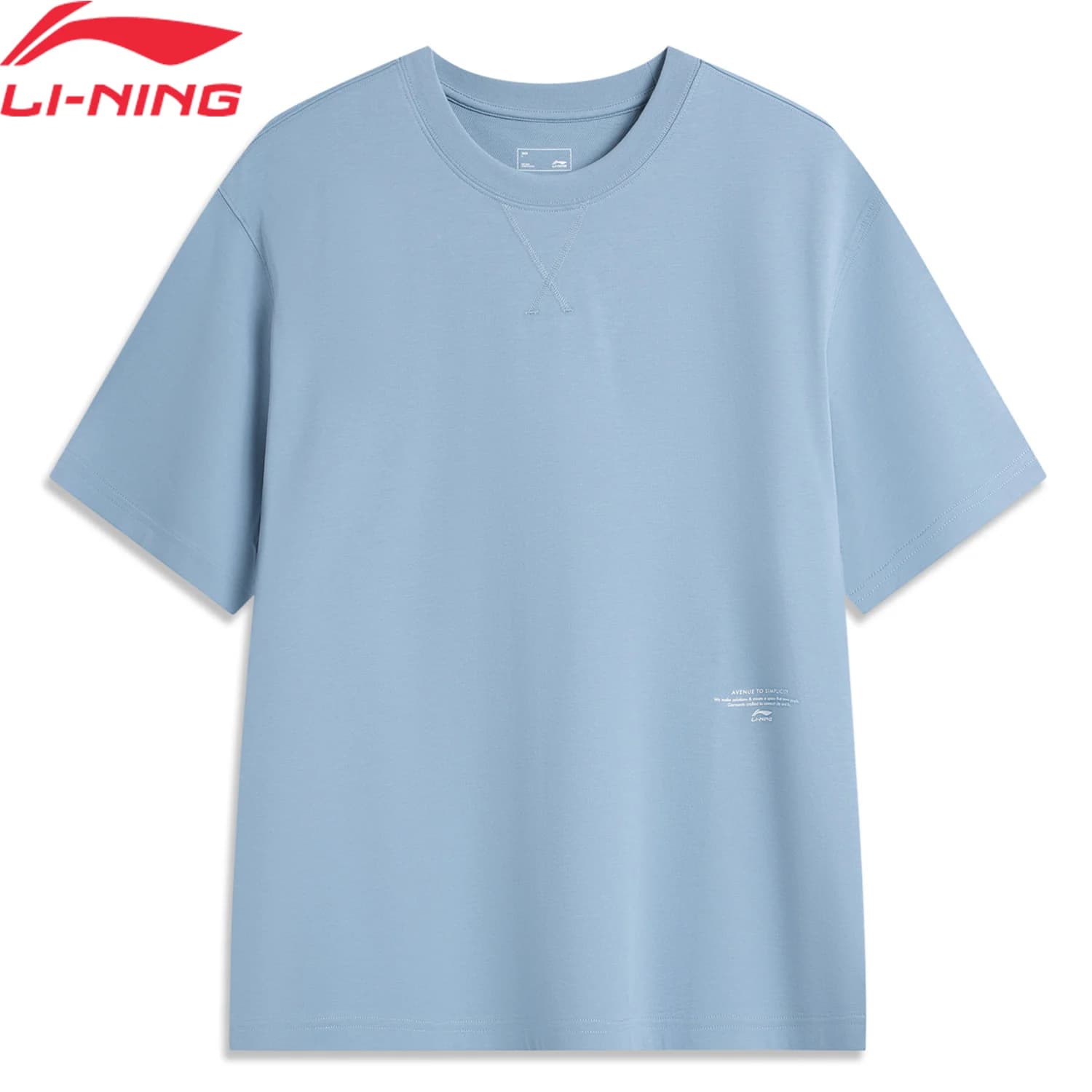 Li-Ning Men Sports Style T-Shirt Short AT DRY SMART 67%Cotton 33%Plyester Loose Fit LiNing Fashionable Tee Tops AHSV177