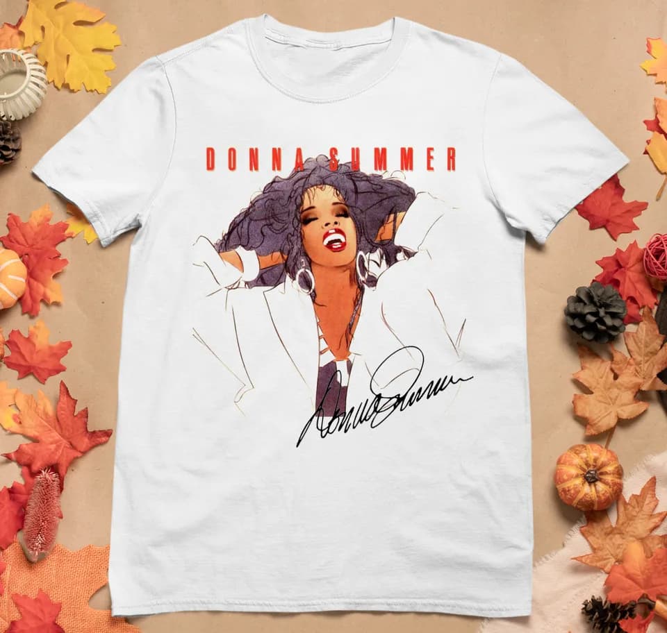 Retro Greatest Hits DONNA SUMMER T Shirt Classic White