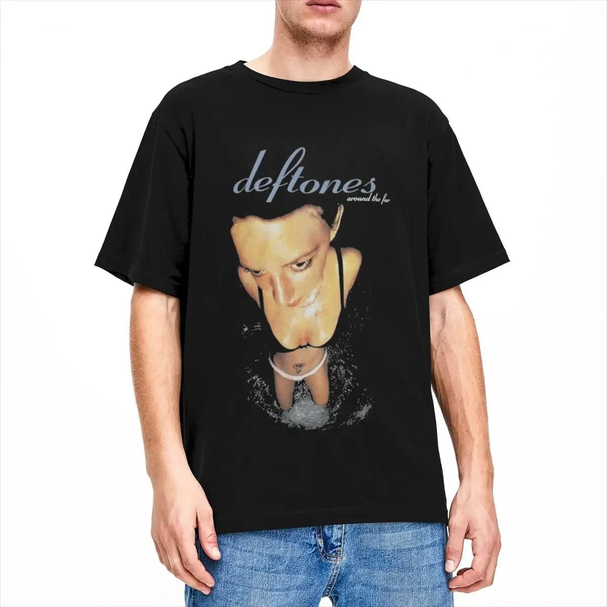 Funny Retro Deftones Band 80s 90s T-Shirts for Men Women Crew Neck Pure Cotton White Pony Album Short Sleeve Tee Shirt Summer