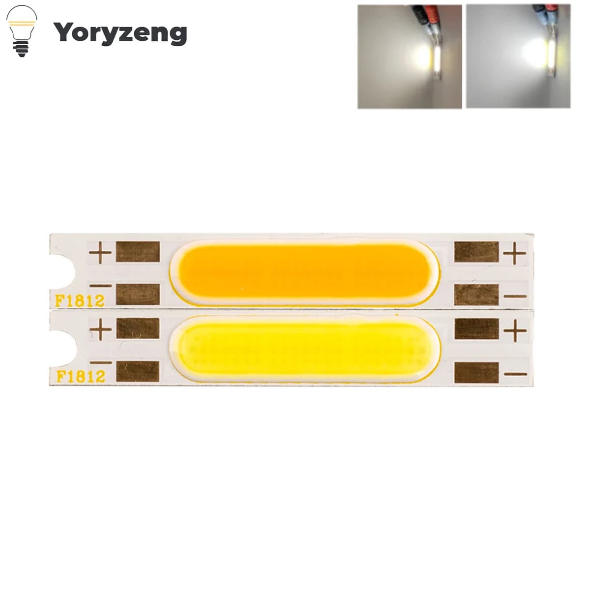 DC 9V 45*7mm LED COB Chip Strip 3W Bar Light Source Cold Warm White Lamp for DIY Car Bulb Auto Working