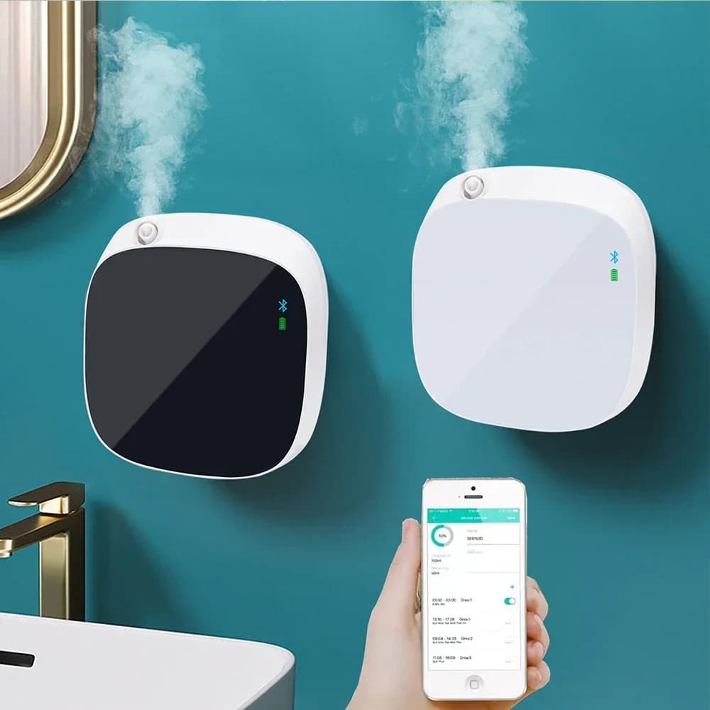 Smart Fragrance Oil Diffuser App Control Battery Operated Electric 100ML Aroma Diffuser Scent Air Freshener Home OfficeToilet