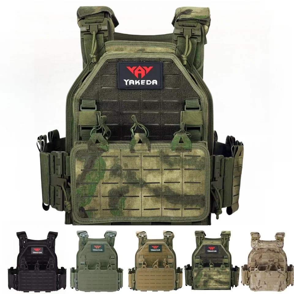 YAKEDA ATFG MOX CAMO Light Weight Quick Release Combat Plate Carrier 1000D Nylon Molle Chaleco Tactico Tactical Vest Hunting