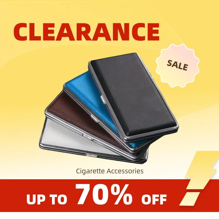 Clearance_1Pc New Leather Metal Cigarette Case Holds 14 Cigarettes for Cigarettes,Extra long cigarette case with enlarged PU lea