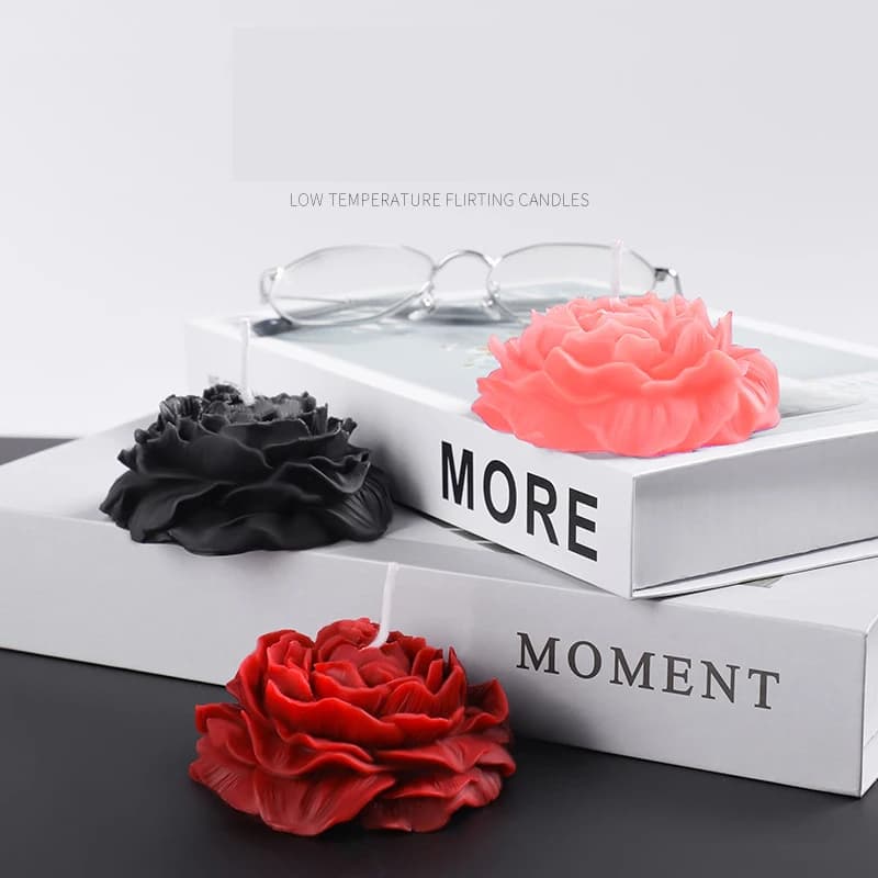 Fragrance Companion Gift Peony shaped Candle Ornament Gift for Girls Teacher's Day Creative Flower Aromatherapy Candles