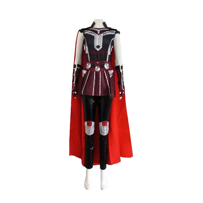 Thor:Love and Thunder Cosplay Costume Top and Pants with Cloak Halloween Masquerade Carnival Party Outfits for Women