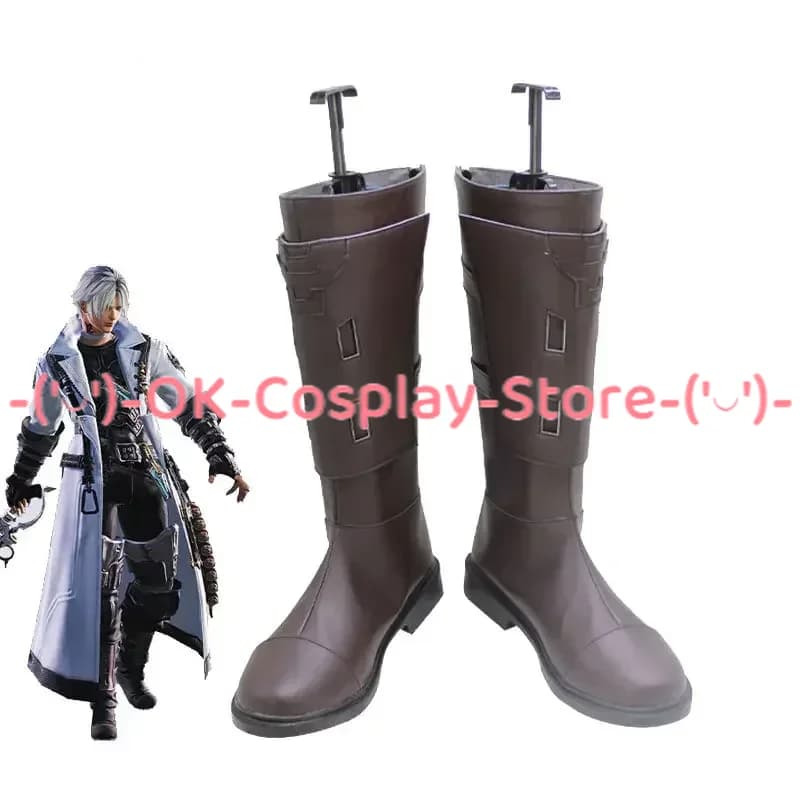 Thancred Cosplay Shoes Game FF14 Cosplay Prop PU Leather Shoes Halloween Carnival Boots Custom Made