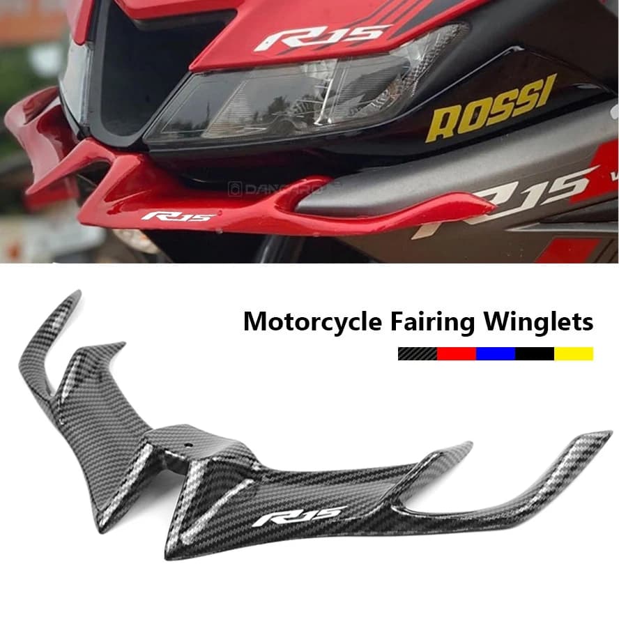 For YAMAHA R15 V3 2017 2018 2019 2020 2021 Motorcycle Front Fairing Winglet Wing Guard Cover Accessories