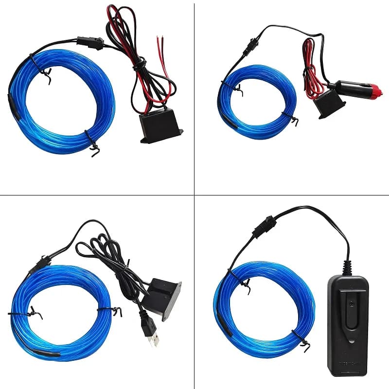 10/5/3m Multicolor Atmosphere Lighting LED Strip 5V DIY Flexible EL Cold Light Line Tube With USB Auto Decoration Ambient Lamp
