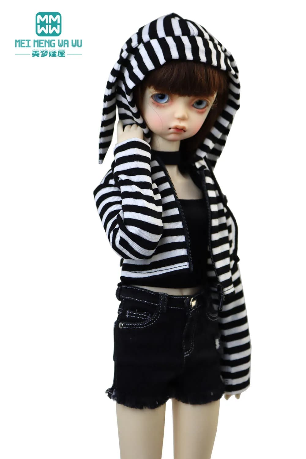 BJD clothing fashion jacket hoodie fit 28-45cm 1/6 1/4 DD SD doll accessories girl gift