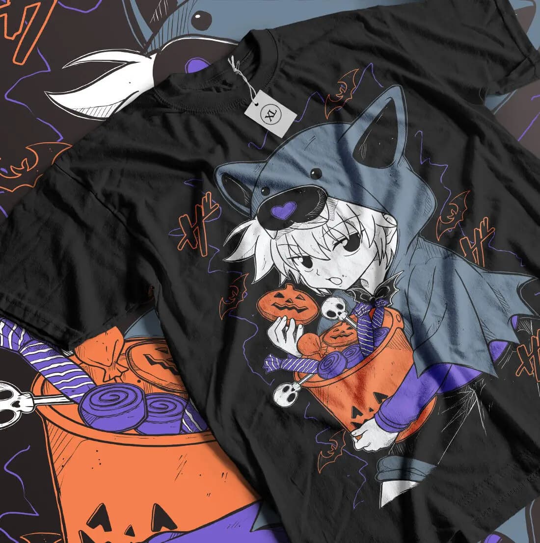 Killua Hallowen T-shirt Hunter X Hunter Gon Anime Hisoka Meruem Hisoka Shirt