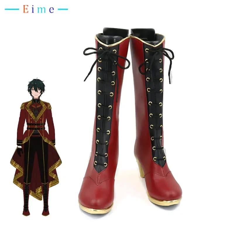 Game Ensemble Stars Kagehira Mika Cosplay Shoes PU Leather Shoes Halloween Carnival Boots Props Custom Made