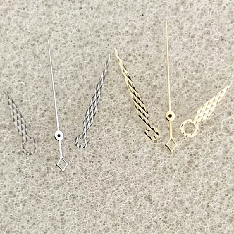 New watch accessories with diamond patterned silver/gold three needles suitable for Japanese NH35/34/36/NH70 movements