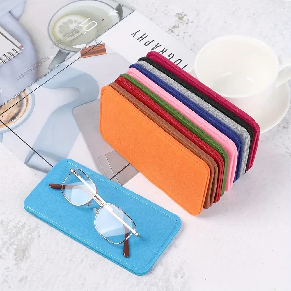 1 piece of soft felt cloth glasses bag, portable sunglasses presbyopia glasses bag, glasses protection glasses jewelry bag