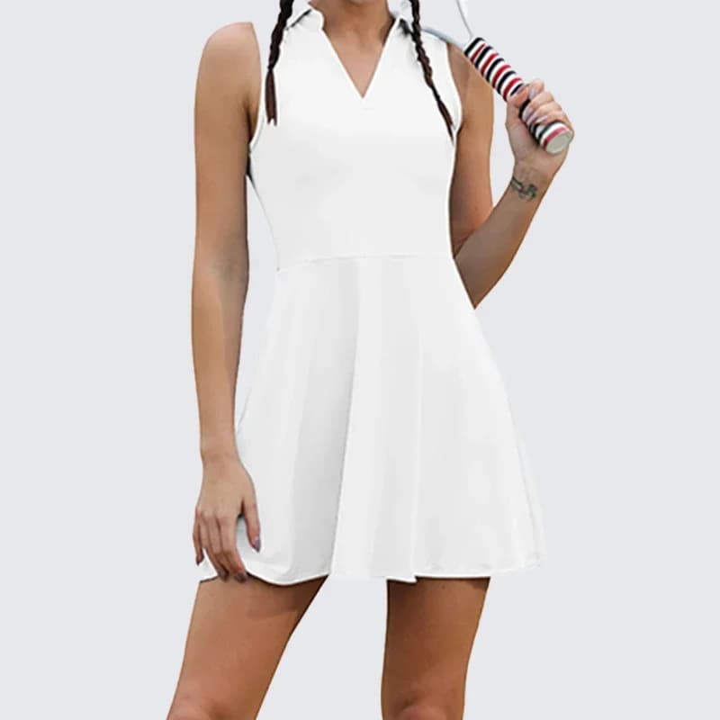 Outdoor Fitness Sports Running Tennis Dresses Skin-friendly Permeability Casual Short Skirt A-line with Liner Golf Clothing