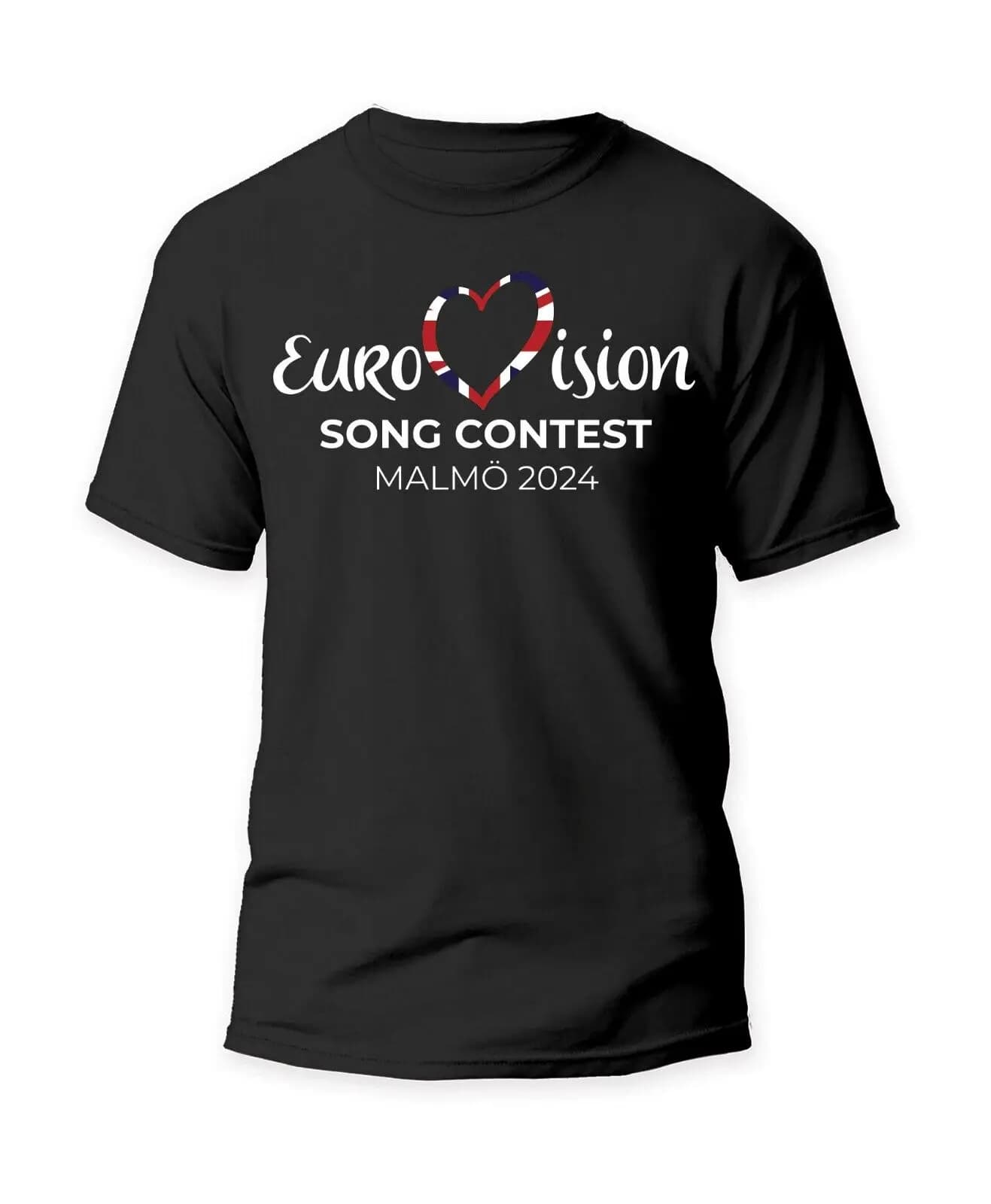 Unisex UK HEART Eurovision Song Contest MALMÖ T-Shirt TEE MUSIC TV Streetwear High Quality O-Neck Short Sleeves T-Shirt 50916