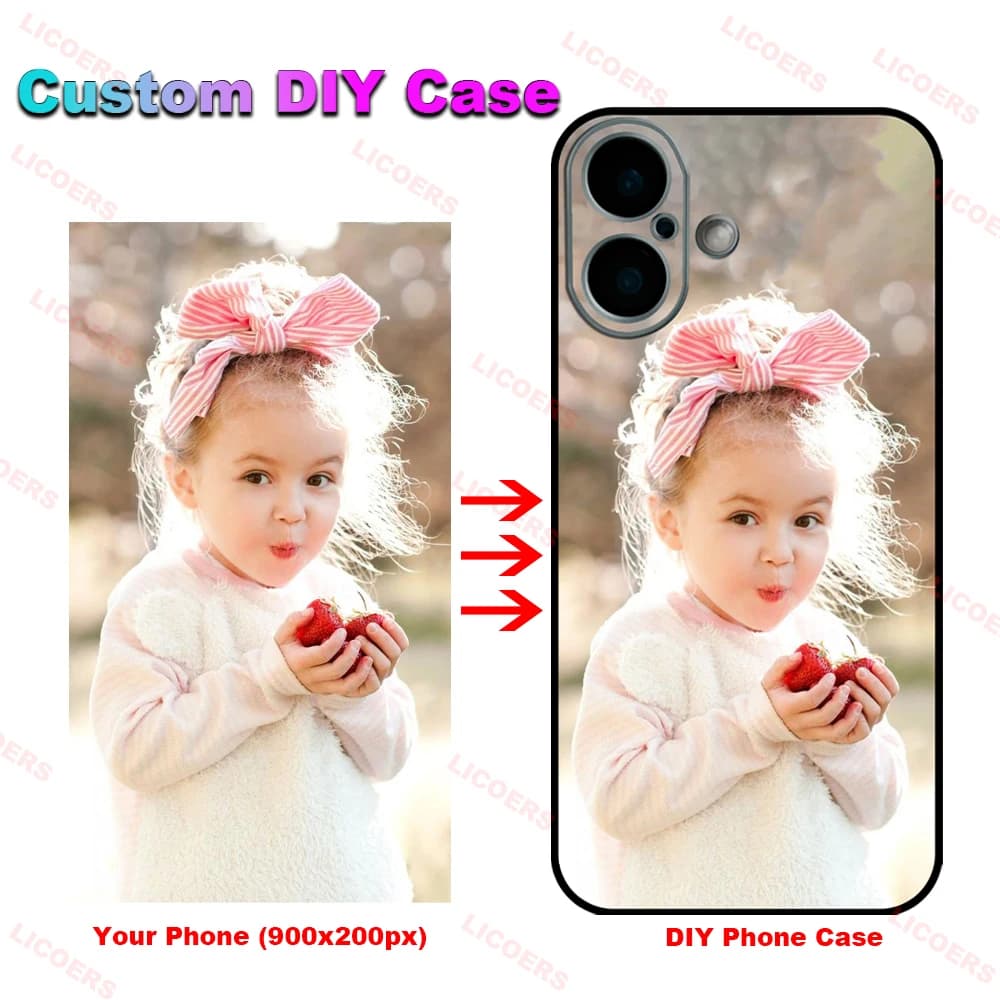 Custom Case for iPhone 16 Pro Max 16Plus 16e Cover DIY Personaliz Photo Picture Name Logo Letter Print Soft Shockproof Shell