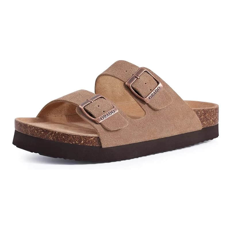 Litfun Fashion Clogs Sandals For Men Woen Summer Cork Footbed Outdoor Beach Slippers Orthopetic Mules Sandal With Arch Support