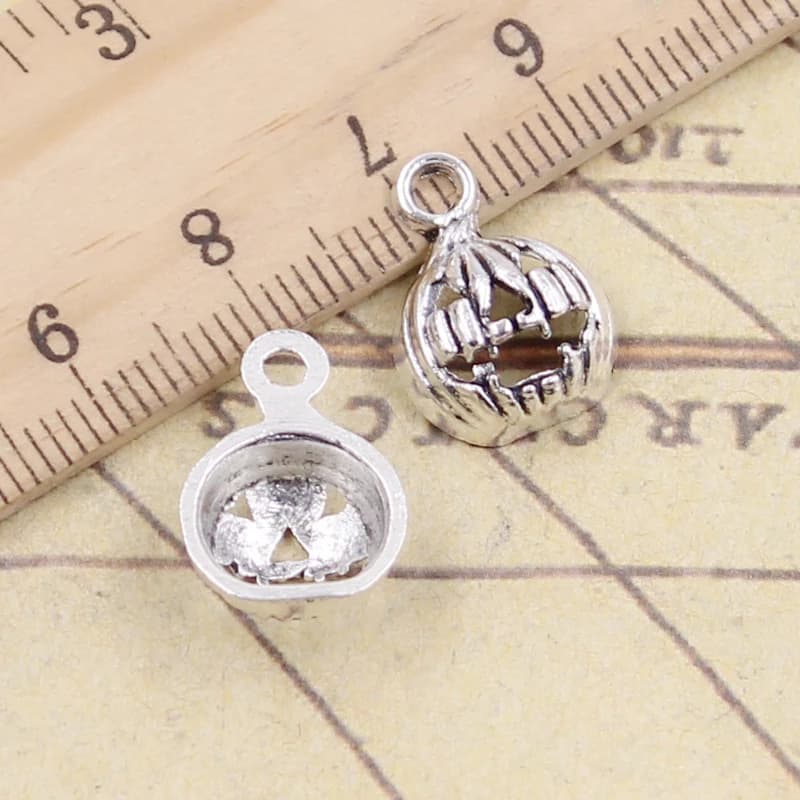 20pcs Charms Carved Punpkin Jack O Lantern Halloween 16x12mm Tibetan Silver Color Pendants Antique Making DIY Handmade Craft