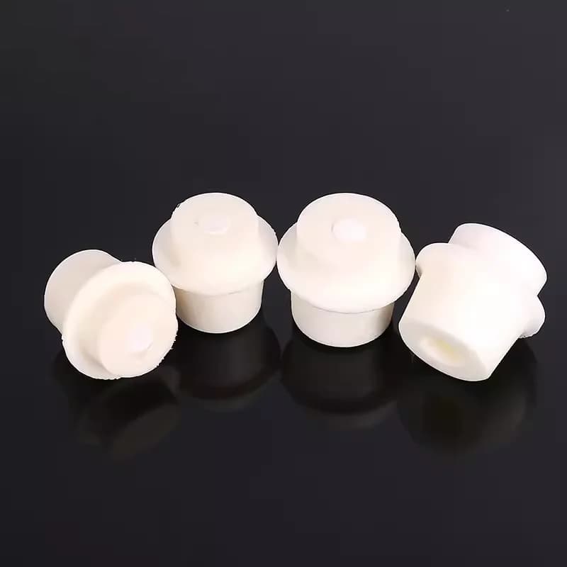 10PCS Foamed silicone stopper with sand core for laboratory heat-resistant conical flask Erlenmeyer flask stopper