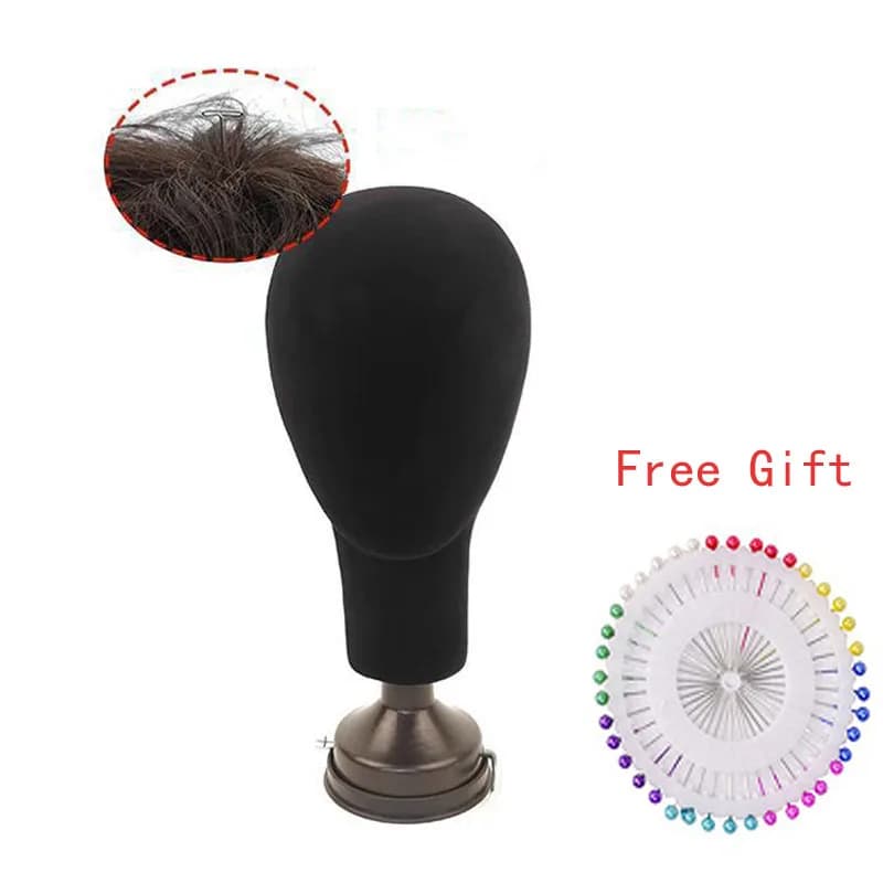 Styrofoam Mannequin Manikin Head Model Flocking Foam Wig Hair Glasses Display Male Female Mannequin Head Model Photograph