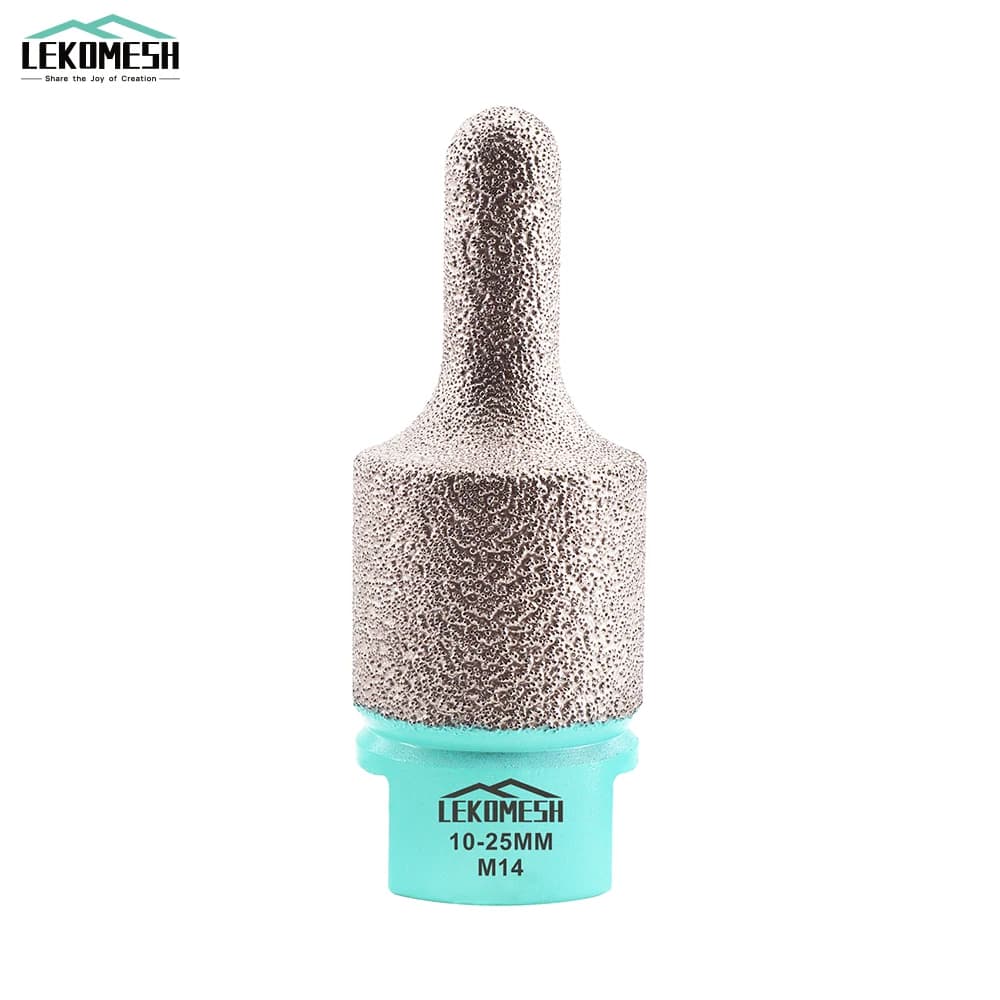 LEKOMOSH 1pc M14/5 8-11 Thread Diamond Grinding Bit Grinder Cone Tile Granite Marble Porcelain Polishing Milling Bit Finger Bit