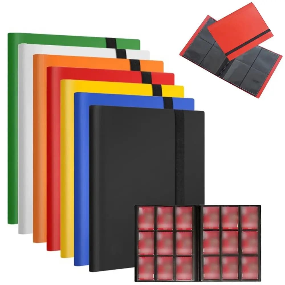 Trading Card Collection Notebook 4/9 Pockets Game Cards Binder Portable 160/360 Cards Holder Book for Pokemon Game Cards Collect